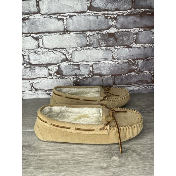 Minnetonka Cally Suede Faux Fur Lined Slip On Slippers Women Sz 10M US/41EU 4052 - Picture 9 of 16